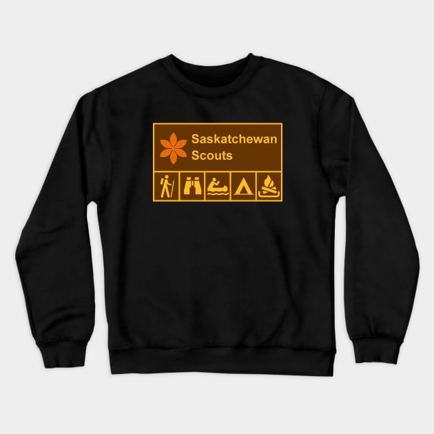 Saskatchewan Scouts Park Sign Crewneck Sweatshirt by YQRscouts